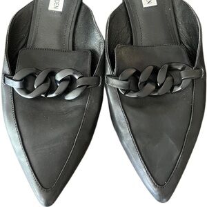 Steve Madden Forte Leather Mule Black Leather 10